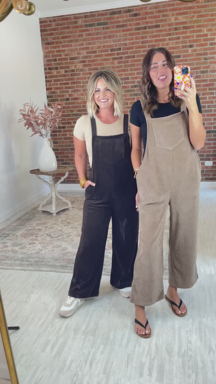 Great News Overall Jumpsuit - Brown