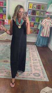 On the Daily Linen Maxi Dress - Tan