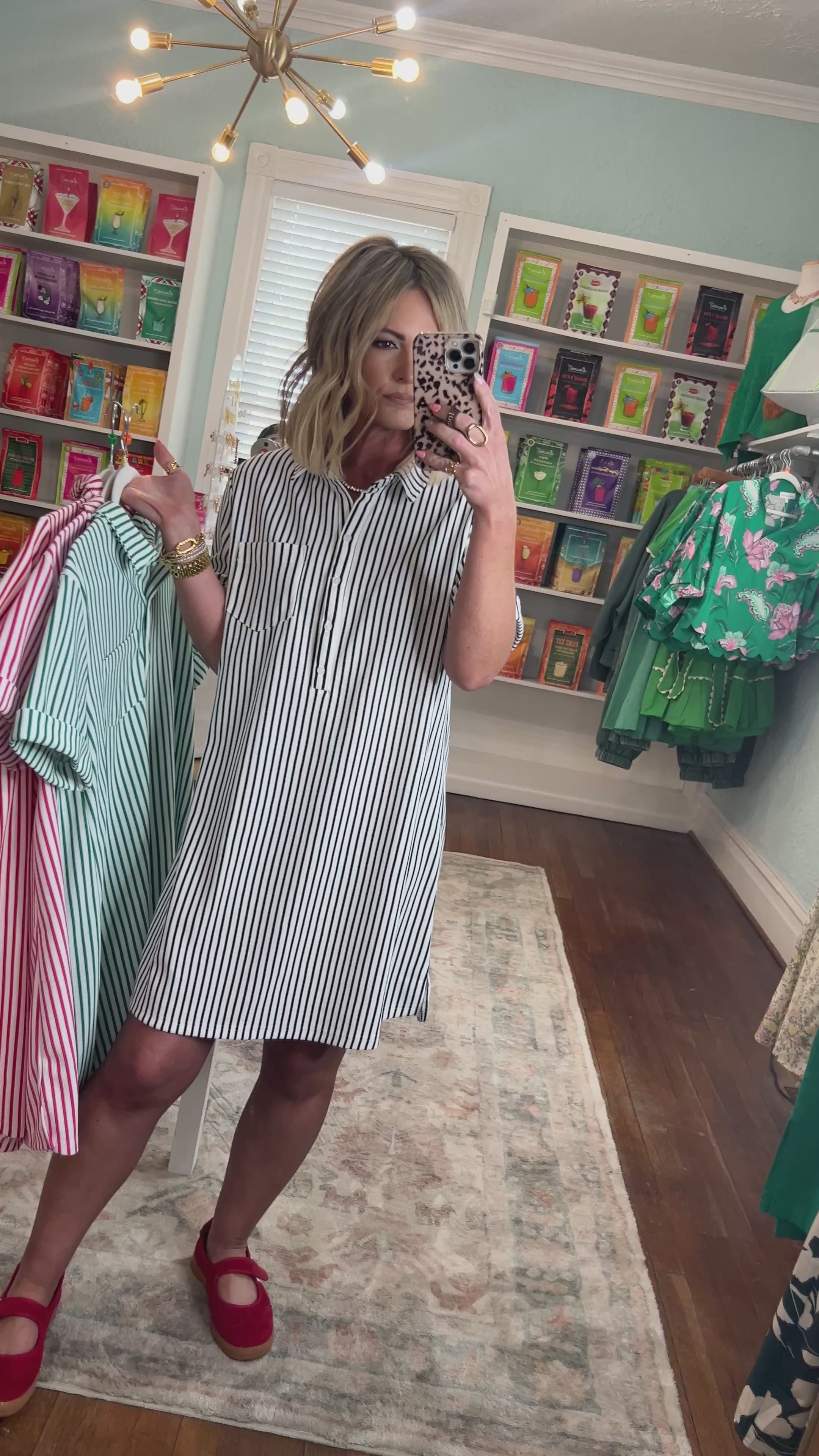 Great Days Ahead Striped T-Shirt Dress - Hot Pink