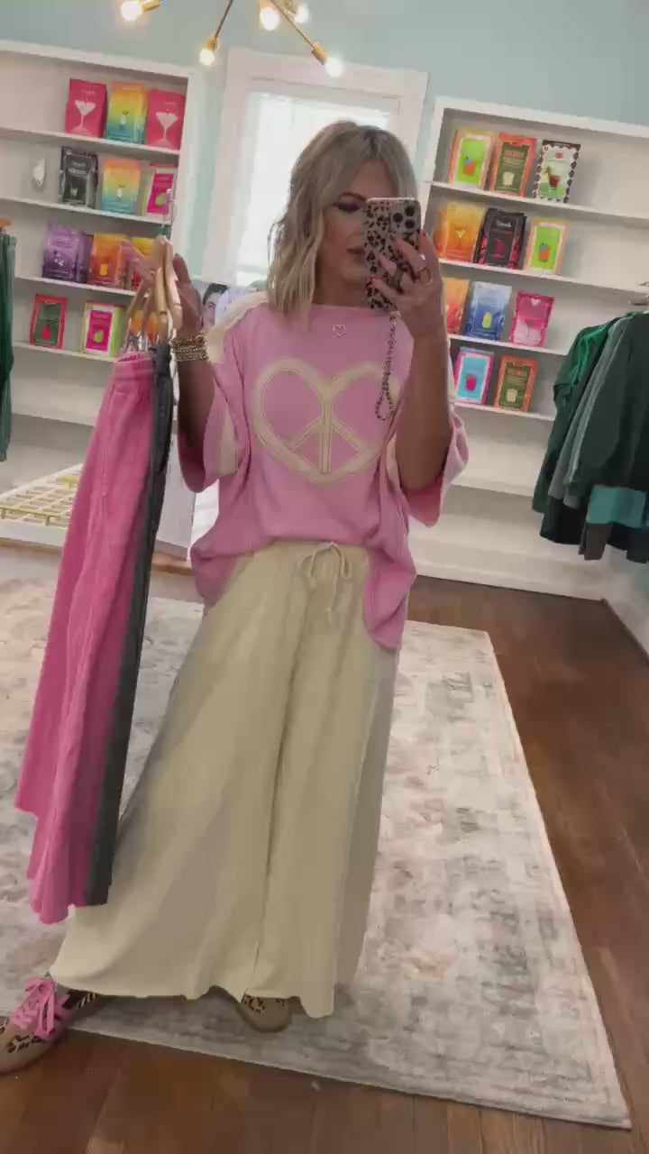 Feeling Spontaneous Wide Leg Pants - Boho Red