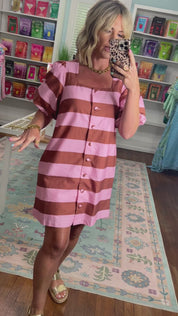 Turning Heads Bold Stripe Mini Dress