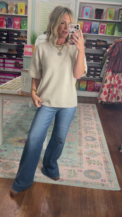 Consider It Covered Oversized Drop Shoulder Sweater - Green