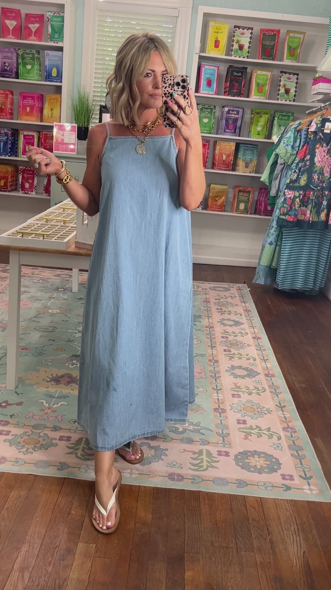 In Your Future Denim Maxi Dress