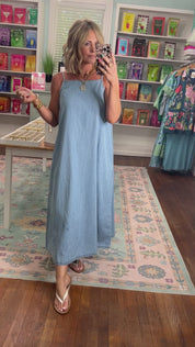 In Your Future Denim Maxi Dress