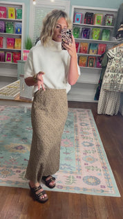 Have It My Way Midi Skirt - Taupe/Brown