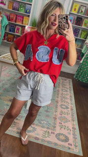 All American Girl Mineral Washed Top