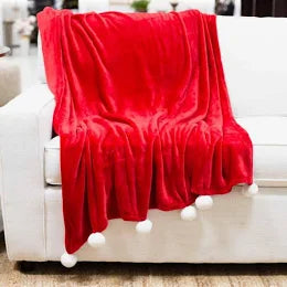 Santa PomPom Throw