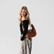 Pretty Simple | Sienna Slouchy Woven Shoulder Bag - Brown