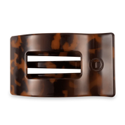 Large Flat Rectangle Hair Clip - Tortoise