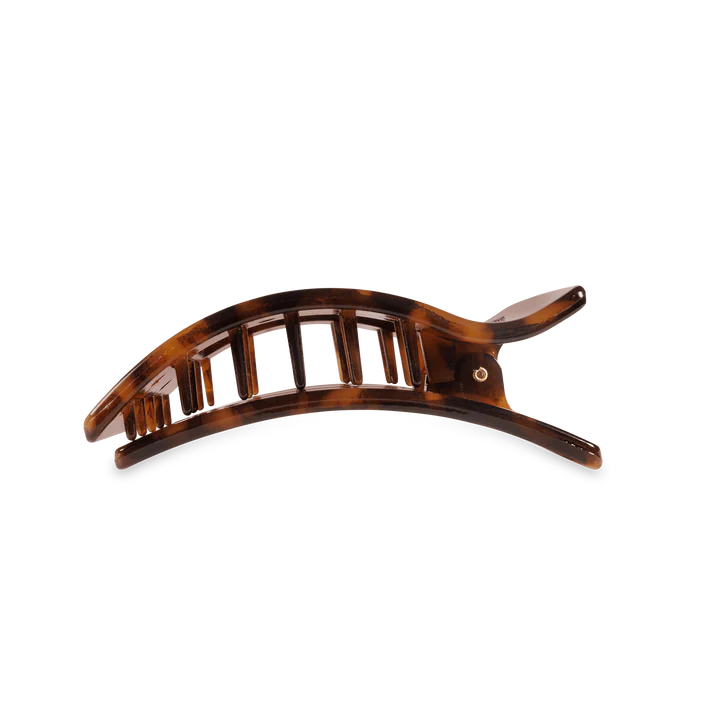 Medium Flat Rectangle Hair Clip - Tortoise