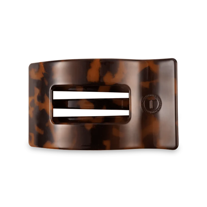 Medium Flat Rectangle Hair Clip - Tortoise