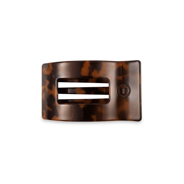 Teleties |Small Flat Rectangle Hair Clip - Tortoise