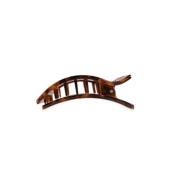 Teleties |Small Flat Rectangle Hair Clip - Tortoise