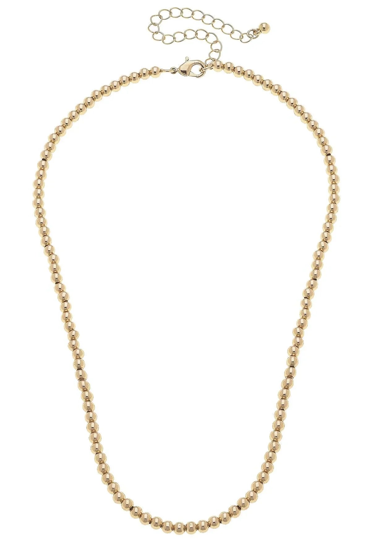 Charmed | Walker Ball Bead Charm Necklace Base in Shiny Gold