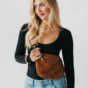 Pretty Simple | Westlyn Woven Bum Bag - Brown