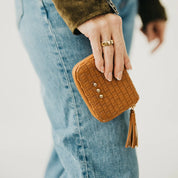 Wynona Woven Wallet Wholesale - Brown