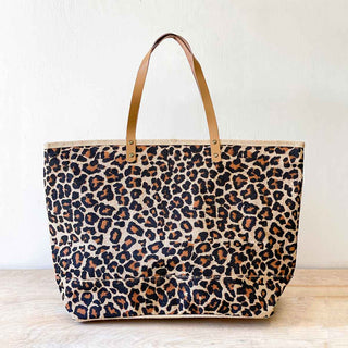 Classic Leopard Jute Bag