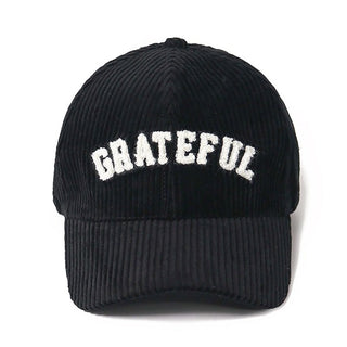 Chenille "Grateful" Baseball Cap