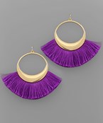Fan Tassel Circle Earrings