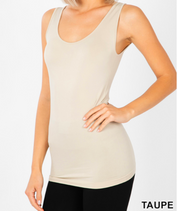 Zenana | Scoop Neck Seamless Layering Tank | - Preppy Pineapple Boutique