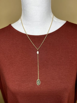 Brass & Pearl Necklace