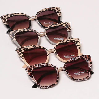 Leopard Print CatEye Sunglasses
