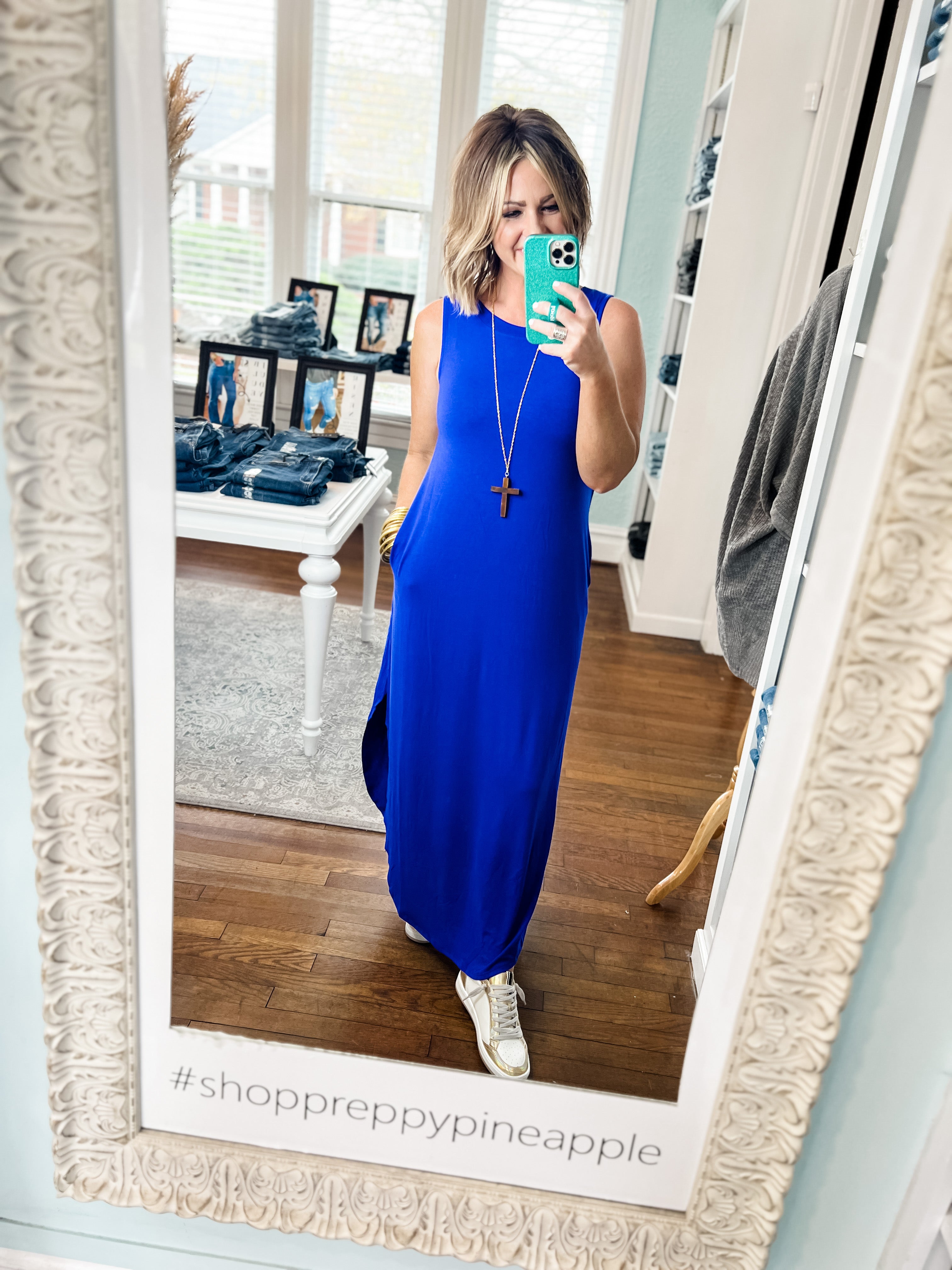 Solid Crush Sleeveless Maxi Dress