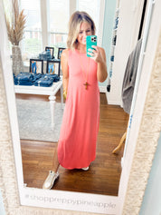 Solid Crush Sleeveless Maxi Dress