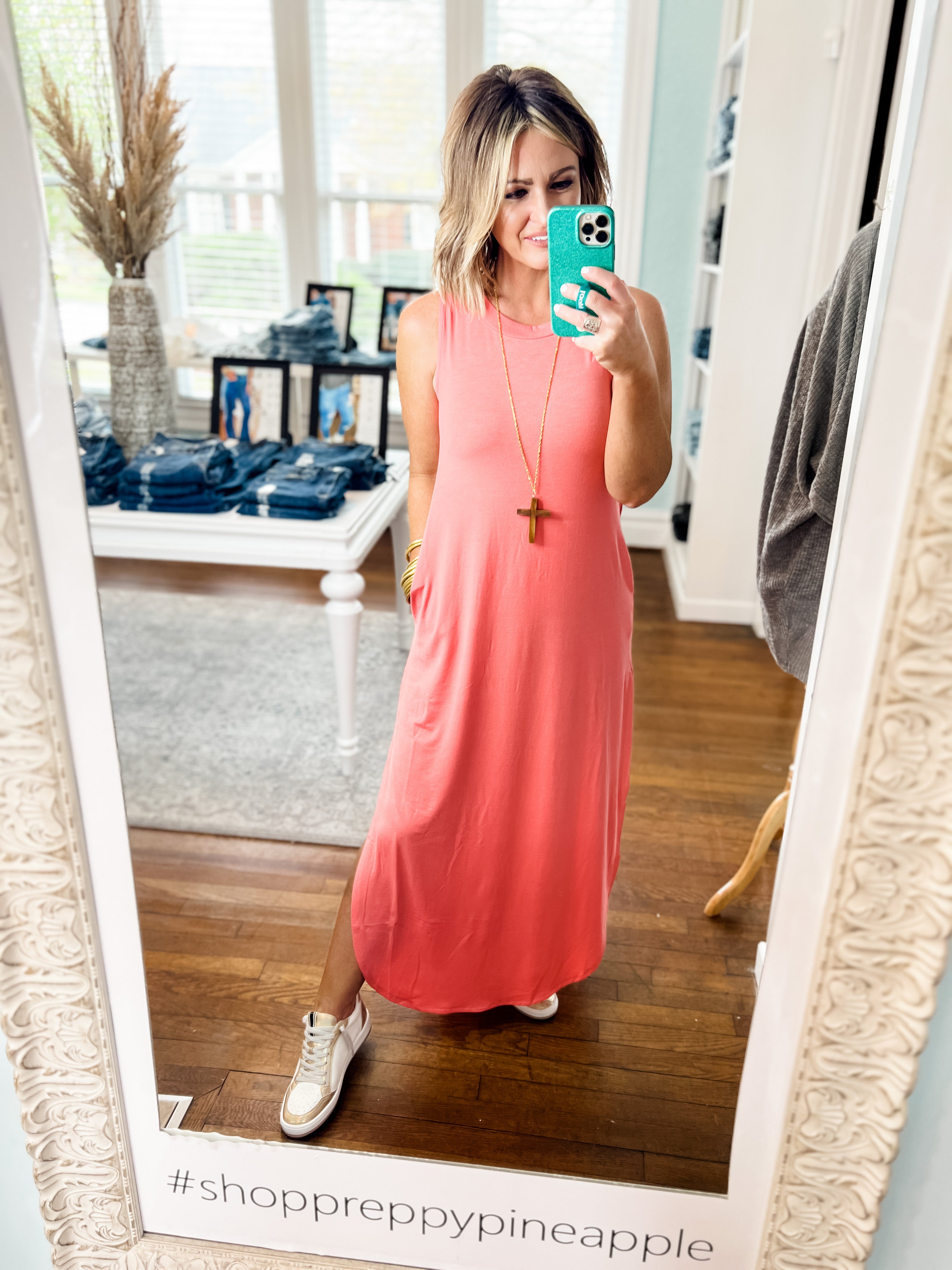 Solid Crush Sleeveless Maxi Dress