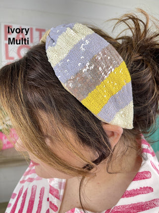 Sequin Color Block Headband