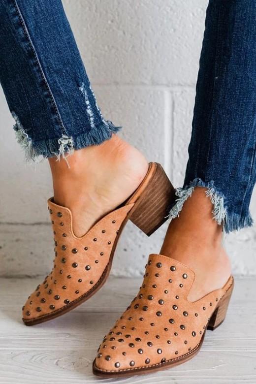 LA Shoe King | Studded Perfection Mules | - Preppy Pineapple Boutique